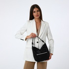 Сумка - мешок женская на молнии, 24×9×24 см, чёрная - Фото 2