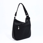 Сумка - мешок женская на молнии, 24×9×24 см, чёрная - Фото 4