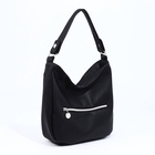 Сумка - мешок женская на молнии, 24×9×24 см, чёрная - Фото 6