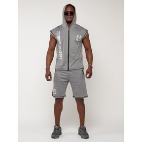 Спортивный костюм мужской, размер 50-52, цвет светло-серый