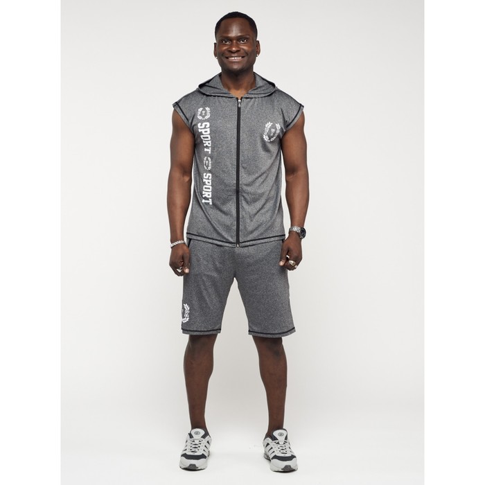 Спортивный костюм мужской, размер 46-48, цвет серый - Фото 1