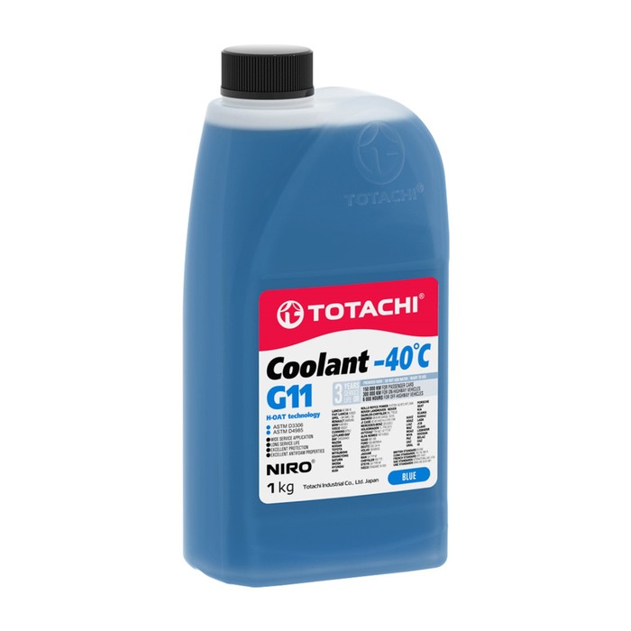 Антифриз TOTACHI NIRO COOLANT Blue, -40C, G11, 1 кг