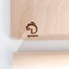 Доска пельменная с бортиками+ скалка прямая, доска 38x30,скалка 36x3,5 см - фото 25389215