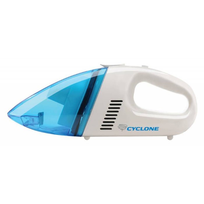 Пылесос Автомобильный Starwind CV-100 белый/голубой 35 Вт, питание 12 В, пылесборник 0.5 л - Фото 1