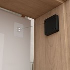 Доводчик дверной ТУНДРА, до 20 кг, черный, натяжение 1200 г, длина троса 100 см - Фото 1