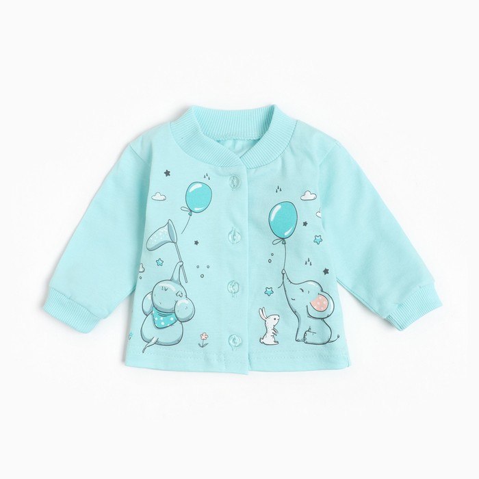 Кофточка детская, цвет мятный, рост 74 см