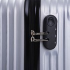 Чемодан малый 20", отдел на молнии, кодовый замок, цвет серый - фото 24643213