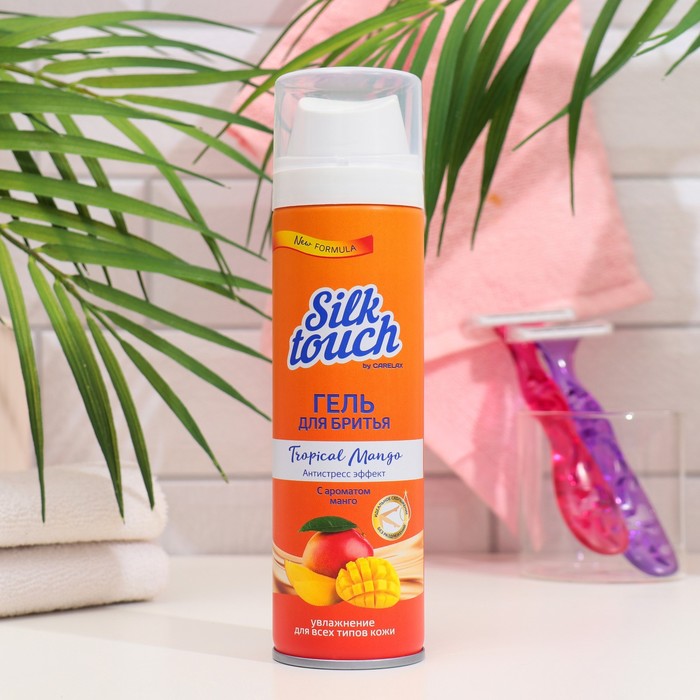 Гель для бритья Carelax Silk Touch женский с ароматом манго, 200 мл - Фото 1