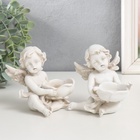 Фигурка полистоун подсвечник «Ангелочек с цветком», 10×8.2×9.2 см, МИКС - Фото 3