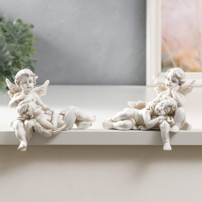 Фигурка настольная полистоун «Спящие ангелы», на полку, 11×6.5×11.5 см, МИКС