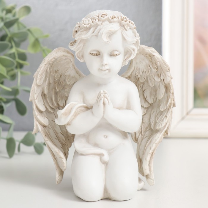 Сувенир полистоун "Ангелочек - молитва" 13,5х7,8х11,5 см - Фото 1