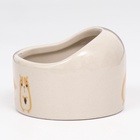 Миска керамическая «Хомяк и еда» 65 мл, 6.3×4.5 см, бежевая с принтом - Фото 3