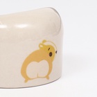 Миска керамическая «Хомяк и еда» 65 мл, 6.3×4.5 см, бежевая с принтом - Фото 5