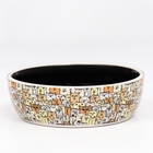 Миска «Графичная Собаки», 300 мл, 12×12×3.5 см, керамика, бежевая, чёрная - Фото 3