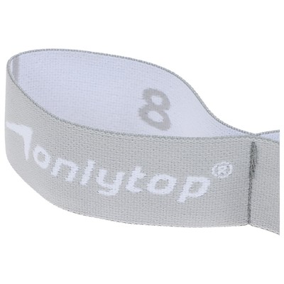 Эспандер-лента ONLYTOP, эластичная, с захватами, 90×4 см, серая