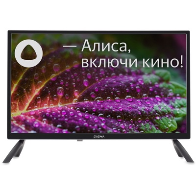 Телевизор Digma DM-LED24SBB31, 24", 1366x768, DVB-T/T2/C/S/S2, HDMI 3, USB 2, Smart TV