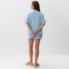 Пижама женская (рубашка, шорты) KAFTAN Basic, размер 44-46, голубая - Фото 4