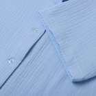 Пижама женская (рубашка, шорты) KAFTAN Basic, размер 44-46, голубая - Фото 8