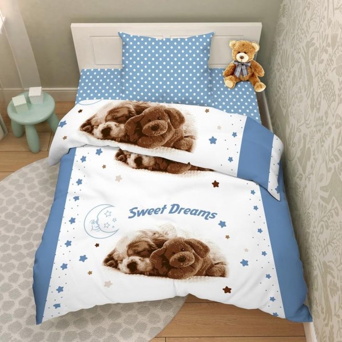 Постельное бельё детское, размер 150х214 см, 145х215 см, 70х70 см