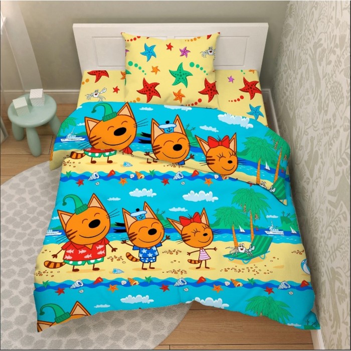 Постельное бельё детское, размер 150х214 см, 145х215 см, 70х70 см