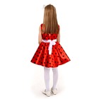 Карнавальный костюм «Стиляги 1», платье красное в чёрный горох, повязка, р. 34, рост 134 см - Фото 2