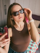 Очки солнцезащитные женские «OneSun. Wayfarer», uv 400, линза 5×6 см, коричневый  (артикул 9424132)  большой выбор товаров оптом и в розницу по низким ценам с доставкой