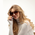 Очки солнцезащитные женские «OneSun. Wayfarer», uv 400, линза 5×6 см, коричневый - Фото 2