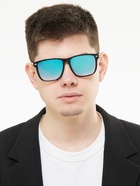 Очки солнцезащитные «OneSun. Wayfarer», uv 400, линза 4.3×5.5 см, чёрный, голубой - Фото 8