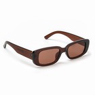 Очки солнцезащитные женские «OneSun. Прямоугольные», uv 400, линза 4×6.5 см, прозрачный, коричневый - Фото 3