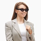 Очки солнцезащитные женские «OneSun. Кошачий глаз», uv 400, линза 4.2×6.5 см, чёрный - Фото 5