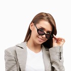 Очки солнцезащитные женские «OneSun. Кошачий глаз», uv 400, линза 4.2×6.5 см, черные - Фото 5