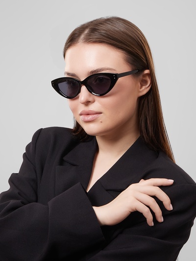 Очки солнцезащитные женские «OneSun. Кошачий глаз», uv 400, линза 4.2×6.5 см, черные