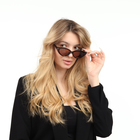 Очки солнцезащитные женские «OneSun. Кошачий глаз», uv 400, линза 4.2×6.5 см, прозрачный, коричневые - Фото 5