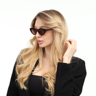 Очки солнцезащитные женские «OneSun. Кошачий глаз», uv 400, линза 4.2×6.5 см, прозрачный, коричневые - Фото 4