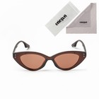 Очки солнцезащитные женские «OneSun. Кошачий глаз», uv 400, линза 4.2×6.5 см, прозрачный, коричневые - Фото 2