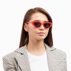 Очки солнцезащитные женские «OneSun. Кошачий глаз», uv 400, линза 4.2×6.5 см, красный - Фото 4