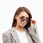 Очки солнцезащитные женские «OneSun. Кошачий глаз», uv 400, линза 4.2×6.5 см, прозрачный, серый - Фото 4