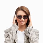 Очки солнцезащитные женские «OneSun. Кошачий глаз», uv 400, линза 4.2×6.5 см, прозрачный, серый - Фото 5