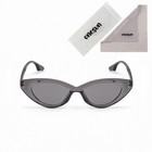 Очки солнцезащитные женские «OneSun. Кошачий глаз», uv 400, линза 4.2×6.5 см, прозрачный, серый - Фото 2