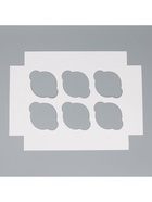 Коробка для капкейков, кондитерская упаковка двухсторонняя, 6 ячеек «Счастье есть», 25 х 17 х 10 см (комплект 5 шт) - фото 46448541