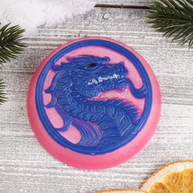 Фигурное мыло "Китайский дракон" синее на розовом, 95гр