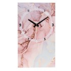 Часы-картина настенные, серия: Интерьер, "Розовый мрамор", плавный ход, 35 х 60 см - фото 2785868