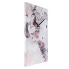 Часы-картина настенные, серия: Интерьер, "Белый мрамор", плавный ход, 35 х 60 см - фото 7317926