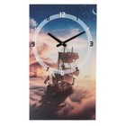 Часы-картина настенные, серия: Интерьер, "Корабль в небесах", плавный ход, 35 х 60 см - фото 3111187