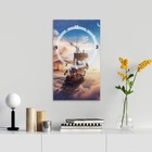 Часы-картина настенные, серия: Интерьер, "Корабль в небесах", плавный ход, 35 х 60 см - фото 8553326
