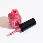 Лак для ногтей с эффектом геля SHIMMER тон S118 розово-серебристый искрящийся, 6 мл - фото 24580361