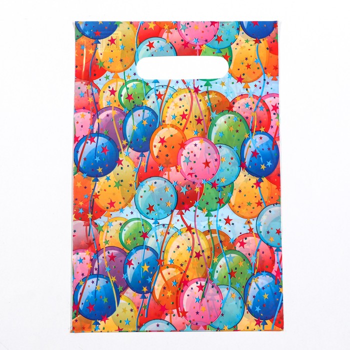 Пакет "Воздушные шарики", полиэтиленовый с вырубной ручкой, 20х30 см, 30 мкм - Фото 1