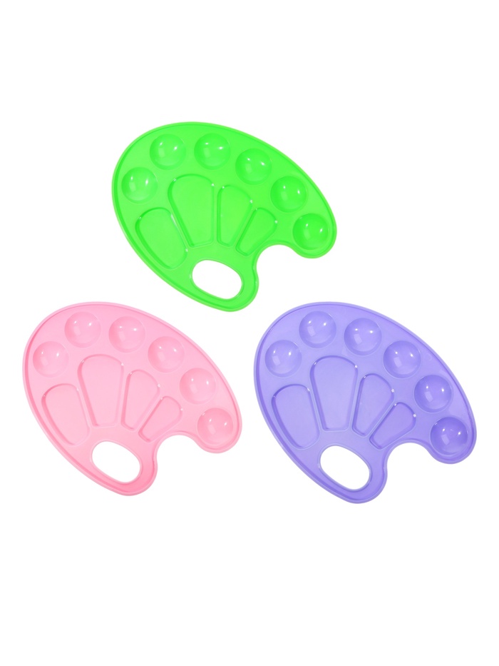 Палитра овальная, 10 ячеек, «Прованс» Calligrata, пастельные цвета, МИКС - Фото 1