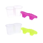 Стакан - непроливайка для рисования двойной Calligrata «Фонарики», 150 мл ×2, неоновый МИКС - Фото 3