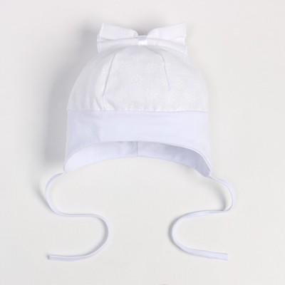 Шапка детская, размер 42-44, белая